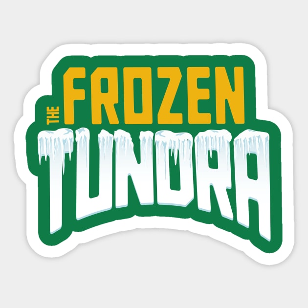 Green Bay Packers Frozen Tundra Lambeau Field Design Sticker by stayfrostybro